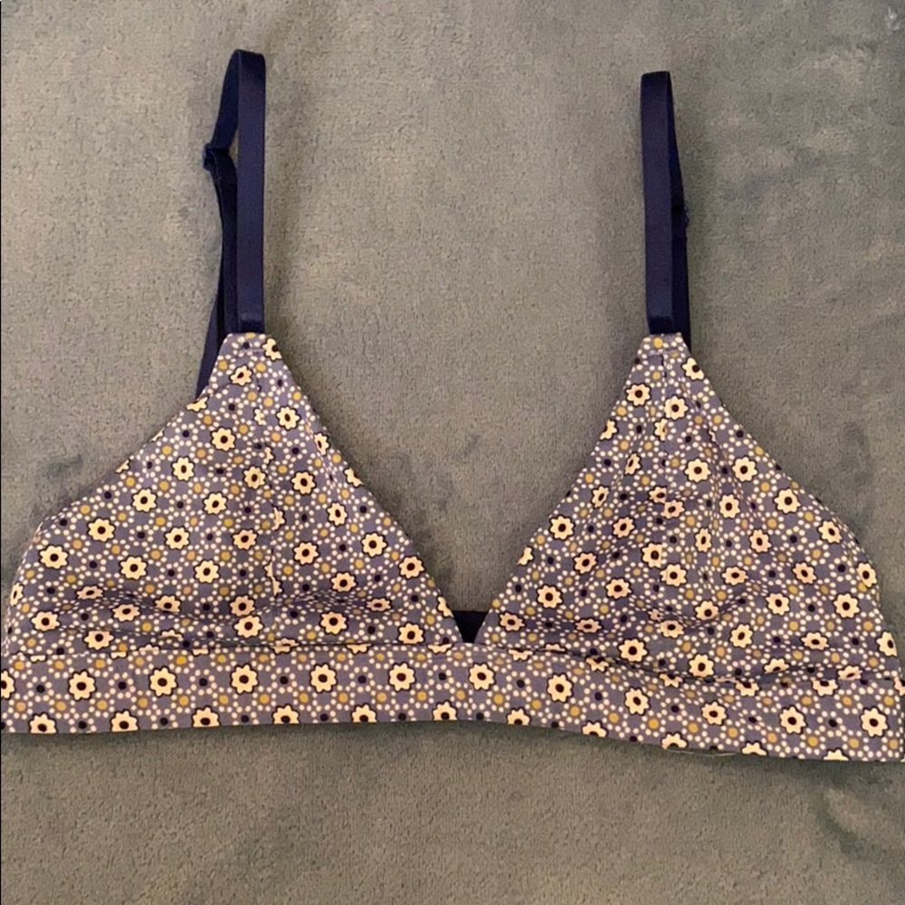 Anthropologie Floral Print Bra